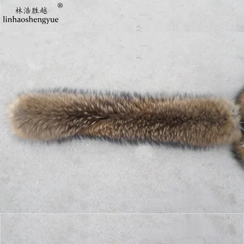 Linhaoshengyue 2016 Iarna Naturală de raton guler de blană ,pentru Femei Esarfe 70 cm,Blană de Raton Gât Cap,Eșarfe Guler
