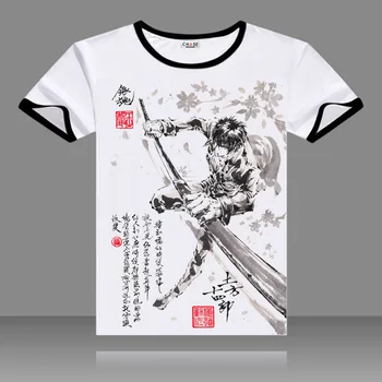 Anime Gintama Cosplay Argint Sufletul t-shirt Elizabeth Sakata Gintoki barbati tricou pictura de cerneală, Tricouri Topuri