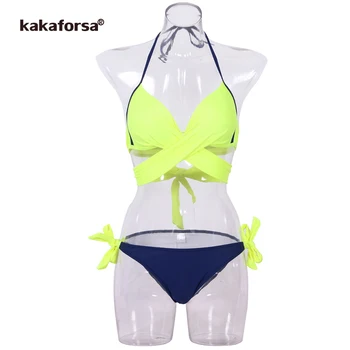 Kakaforsa 2018 Cross Sexy Bandaj Set De Bikini Căpăstru Brazilian Biquini Costume De Baie Femei Cu Push-Up De Vară Pe Plajă Costum De Baie Înot Purta