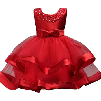 Tort floare tutu Copii Îmbrăcăminte Elegent parte ștrasuri din mărgele Fete Rochii pentru Copii Princess Party Custumes 3-10 Ani