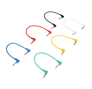 1 Set de 6 Cabluri Colorate Chitara Cabluri Patch în Unghi Pentru Conectarea Chitara Pedale de Efect Instrumente Muzicale