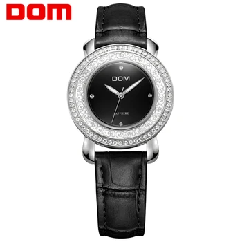 DOM brand de lux ceasuri impermeabil stil de cristal safir femeie cuarț asistentă femei G86