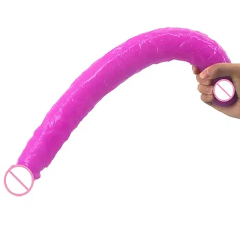 Super Lung 46cm Dublu Vibrator Realist Penisul lesbiene Flirt Masturbari Stimularea Vaginala Fund Jucarii Sexuale pentru Femei Pula