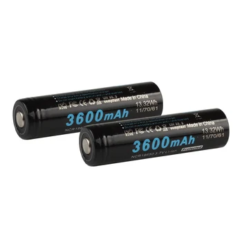2 buc/set Soshine 18650 3.7 v 3600mAh Li-ion Baterie Reîncărcabilă cu Protected PCB pentru Lanterne LED-uri Faruri