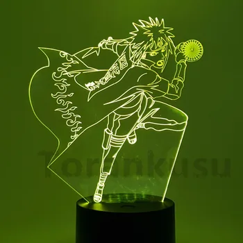Naruto Acțiune Figura Minato 3D LED Culori Schimbă Iluzie Vizuală USB Veioza Anime Naruto Shippuden Minato Figurina Jucarie