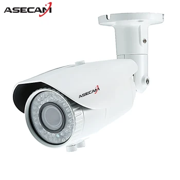 Nou Super-4MP CCTV Full HD Zoom 2.8~12mm Obiectiv Varifocal HD AHD Camera cu LED-uri IR Waterproof Metal Alb Glonț de Supraveghere Video