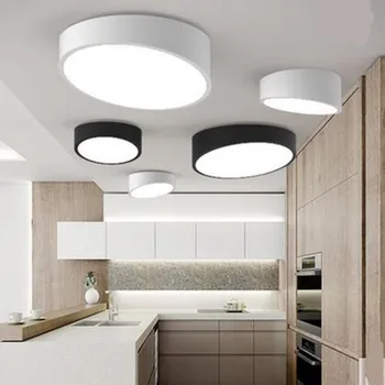 Moda Modern Alb/Negru Geometrie Conice Fier Acryl Led Lumina Plafon pentru Balcon Dormitor Intrare 1244