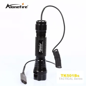 Alonrfire 501B CREE XM-L2 LED lanterna Lanterna Tactice lovitură de armă ușoare de vânătoare lumină Strălucitoare +Întrerupător la Distanță+suport pentru Pistol