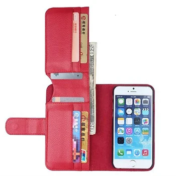Retro din piele PU caz acoperire pentru iPhone 6 Plus 5.5 inch Portofel stand design flip telefonul sac cu rama foto & titularul cardului de credit
