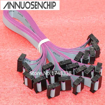 FC-8P USBISP JTAG AVR 8Pins 2.54 mm Pas 8P-8P Gri Lungime cablu aproximativ 20 cm