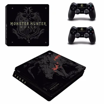 Pentru Monster Hunter Lume PS4 Slim Piele Autocolant Pentru Consola PlayStation 4 și 2 Controllere PS4 Slim Piei Autocolant Decal Vinil