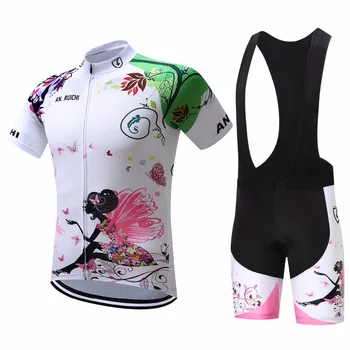 2018 Ciclism Jersey Set Femeile Pictura Scurt De Echitatie Biciclete Ciclism De Îmbrăcăminte Sport Femei Tricouri Personalizate/Servicii Wholesale