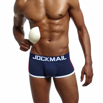JOCKMAIL brand 2018 noul cod de imprimare model floare albastru bărbați lenjerie en-gros cueca boxer sexy bărbați boxer ieftin cueca boxer