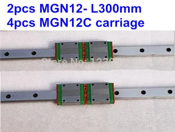2 buc MGN12 L300mm feroviar liniar + 4buc MGN12C transportul