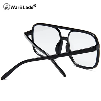 WarBLade 2018 Tendință Pătrat ochelari de Soare Femei UV400 Clar ochelari de soare de Designer de Brand Unisex Ochelari de Soare Cadru Metalic Bărbați Nuante
