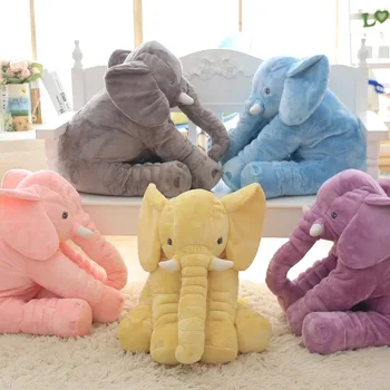 Transport gratuit 60*45CM Colorate Elefant Uriaș Animal de Pluș Jucării de Pluș Perna Baby Doll Cadou de Ziua de nastere Cadou de Vacanță Decor Acasă