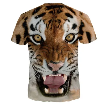 2017 Noua moda tricou barbati tigru 3D imprimate t-shirt barbati casual de baseball jersey streetwear cuplu amuzant tricouri