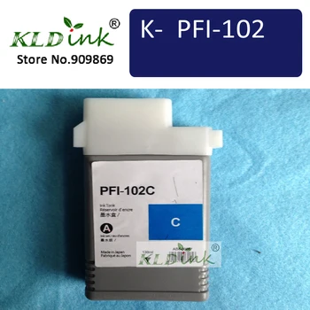 PFI-102C Cyan Cartuș de cerneală compatibil ( 0896B001 Cerneală) pentru IPF710, IPF700, imprimanta IPF605