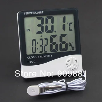 3in1 LCD Digital Termometru Higrometru Electronic de Temperatură și Umiditate Metru Statie Meteo de Interior, în aer liber Tester Ceas Deșteptător