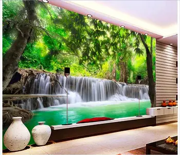 Personalizate 3D wallpaper 3d picturi murale wallpaper 3 d hd râul din junglă cascada podoabă imagine 3d camera foto tapet