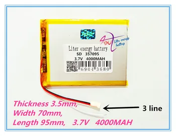 3 linie 3.7 V 4000mah (polimer litiu-ion baterie) Li-ion baterie pentru tableta pc de 7 inch MP3 MP4 [357095]