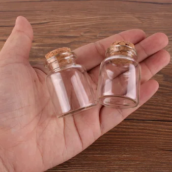 24buc 30*40*17mm 15ml Mini Sticlă care Doresc Sticle Mici Borcane Flacoane Cu Dop de Plută cadou de nunta