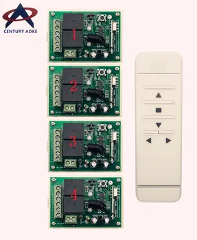SECOLUL AOKE DC12V inteligent digital RF wireless remote control system switch + 4buc receptor pentru ecran de proiectie/garaj
