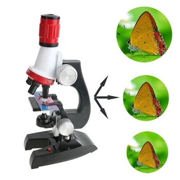 Copii de Învățământ Microscop Kit de Laborator LED Lupa 100X 400X1200X Magnification Mărire cu ajutorul unei Pensete MY18_35