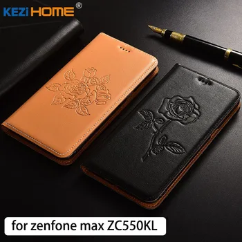 Pentru Asus Zenfone MAX ZC550KL caz Flip-relief din piele moale TPU capacul din spate pentru Asus Zenfone MAX ZC550KL coque
