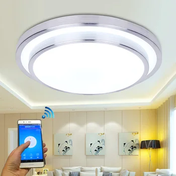 Jiawen LED Wireless Wifi lumini plafon 15W aluminiu+Acryl iluminat interior cu Aplicație de Control de la Distanță AC 100-240V