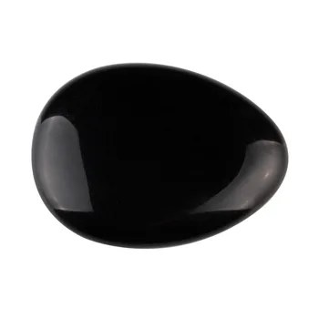 Naturale Obsidian Negru de Piatră Sculptate Irlandez vă faceți Griji cu Piatră de Palmier Piatră de Vindecare Cristale Transport Gratuit WS004