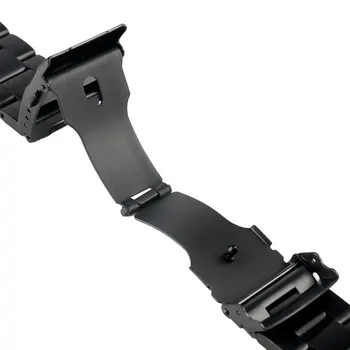 20mm 22mm Bărbați Watchband Clasic Black Metal Oțel Ori Peste Incuietoare cu Siguranta Durabile de Înlocuire Curea de Ceas + 2 Baruri Primăvară