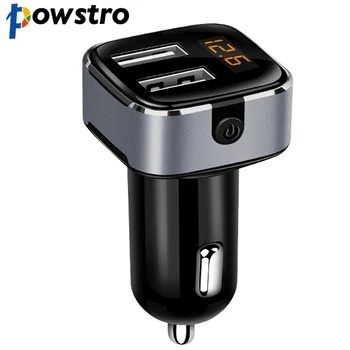 Powstro Dual USB 5V 3.1 UN Incarcator de Masina Incarcator USB LED cu Comutator de Putere Voltmetru de Curent Detecta Pentru Samsung Galaxy