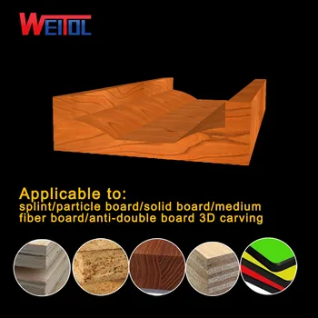 Weitol 1/2 inch carbură de tungsten de freze pentru prelucrarea lemnului clasic costea biți instrumente sculptură router CNC pentru lemn