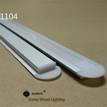 10-40 buc/lot 20-80m led profil aluminiu pentru 11mm PCB bord ,încorporate led bar de lumină locuințe, banda de led-uri de lumină canal 1104-2m