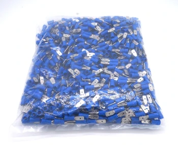 1000pcs/sac albastru Mdd2-187 4.8 mm Spade de Sertizare Terminale de 4.8 mm de sex Masculin Izolate Conectori Electrici