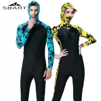SBART Snorkeling, Surfing cu Gluga Costum, Costume de baie, Îmbrăcăminte pentru Bărbați, Femei Costum de scafandru costume de Baie Cupluri Costume de baie Fete de Costume de baie Musulman