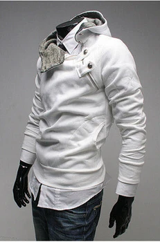 2016 De Primăvară De Moda Noua Cu Fermoar Lateral Butonul Design Casual Hanorace Jachete Bărbați Îmbrăcăminte Exterioară Hoodie Coat De Sex Masculin 5 Culori Plus Dimensiune