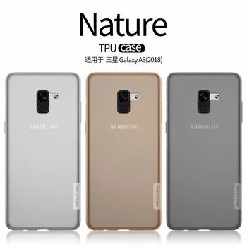 NILLKIN Nature TPU moale înapoi Caz acoperire Pentru Samsung A8 2018 / A8 Plus 2018 clar Transparent caz cu amănuntul pachet