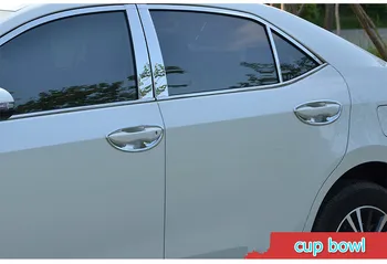 FUNDUOO Pentru Toyota Corolla Altis 2016 2017 Chrome Mânerul Ușii se Acoperă Vasul Cupa Trim Suprapuneri
