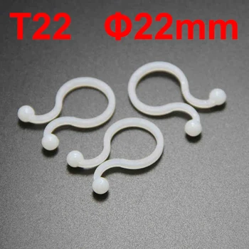 100buc/Lot T22 22mm Dia Minge de Tip U Nylon Alb de Plastic Rotund Cerc Cablu Clip de Blocare de Rețea de Sârmă Reutilizabile Cravată