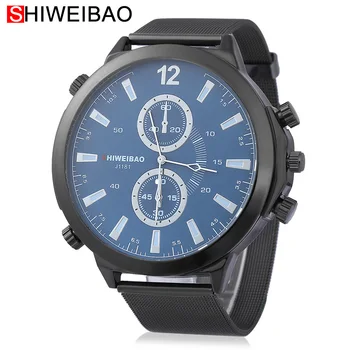 Ceas de Bărbați Ceasuri Militare Armata Brand de Top Luxury Mens Cuarț Ceasuri de mana Negru ochiurilor de Plasă de Oțel Watchband Sport Relojes Hombre XFCS