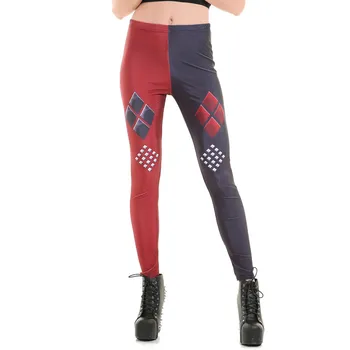 2017 Femei Harley Quinn Diamante Imprimare Jambiere Slim Fit Subtiri Elastice Din Poliester Pentru Că Partidul Pantaloni Casual Pantaloni Picătură De Transport Maritim