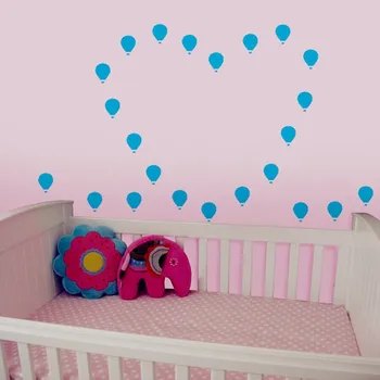 Balon cu Aer cald Autocolante de Perete, Fiecare Cu Dimensiunea De 7 x 7 cm Dormitor Copil de Arta de Perete Decor Acasă DIY Decorare de Înaltă Calitate X230