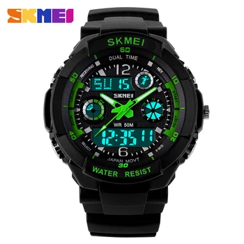 SKMEI Top Brand de Lux Barbati Sport Militare de Moda Casual, Ceasuri, timp dual Digital cu LED-uri de cuarț ceasuri barbati relojes hombre 2018