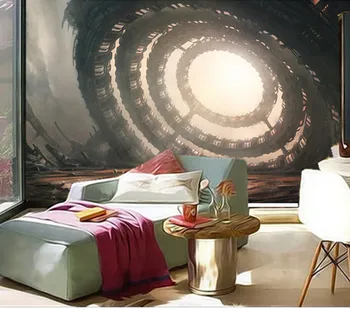 Obiceiul picturi murale 3D, 3D Cosmonauți Technics Fantezie, sci-fi, Fantezie imagini de fundal ,canapea camera de zi TV de perete hârtie de perete dormitor