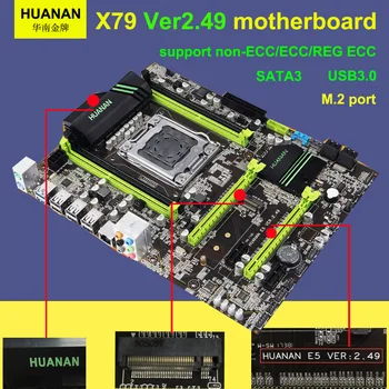 De bună calitate HUANAN V2.49 placi de baza X79 CPU RAM, combo-uri Xeon E5 1650 C2 CPU 16G(2*8G) DDR3 RECC memorry 2 ani garantie