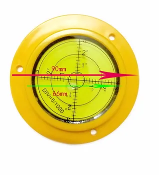 90mm Diametru Disc de precizie cu Bula de Nivel de Spirit Tur Circular Bullseye Nivel Circulare de Măsurare Tauri Ochi pentru instrumente