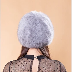 Nurca păr pălărie 2016 iarna de păr pentru femei tricotate pălărie de blană de nurcă