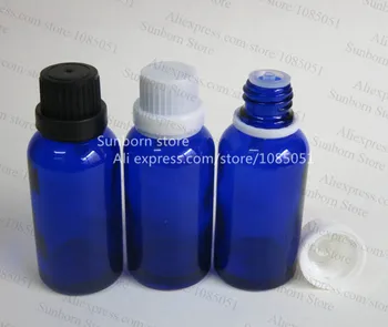 10X 30 cc albastru esențiale sticla de ulei, 30 ml albastru de sticlă cu picurător și capac cu filet, sticla cosmetice